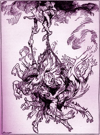 埃德加-爱伦-坡的 "合蛙 作者 亚瑟·拉克汉姆（Arthur Rackham）