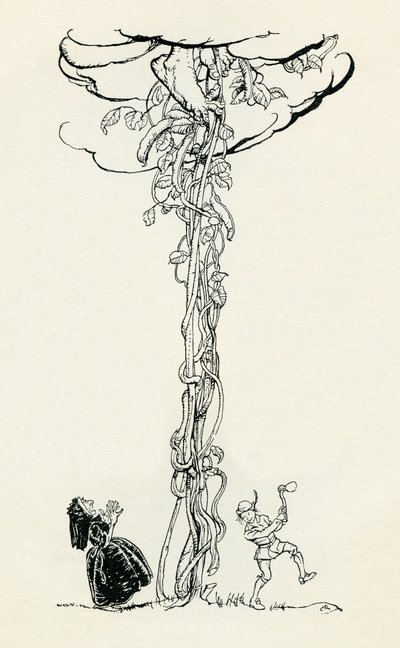 杰克和豆茎 作者 亚瑟·拉克汉姆（Arthur Rackham）