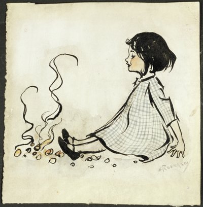 Little Polly Flinders（笔和墨水和纸上的wc） 作者 亚瑟·拉克汉姆（Arthur Rackham）