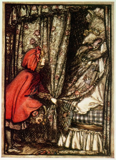 小红帽 作者 亚瑟·拉克汉姆（Arthur Rackham）