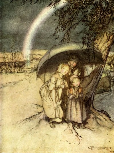 雨，雨去西班牙 作者 亚瑟·拉克汉姆（Arthur Rackham）
