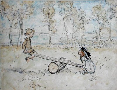 看到了，看到了，Margery Daw 作者 亚瑟·拉克汉姆（Arthur Rackham）