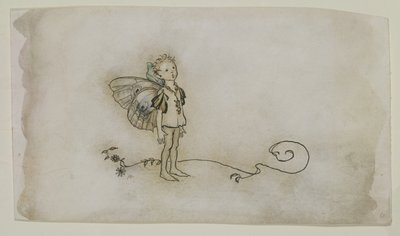 1968年出版的“仲夏夜之梦”中的精灵之物（笔墨水和纸本） 作者 亚瑟·拉克汉姆（Arthur Rackham）