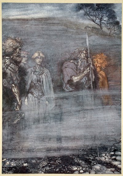 诸神因失去芙蕾雅而变得枯萎和衰老》，1910年。   作者 亚瑟·拉克汉姆（Arthur Rackham）