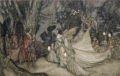 奥伯龙与二氧化钛的相遇 作者 亚瑟·拉克汉姆（Arthur Rackham）