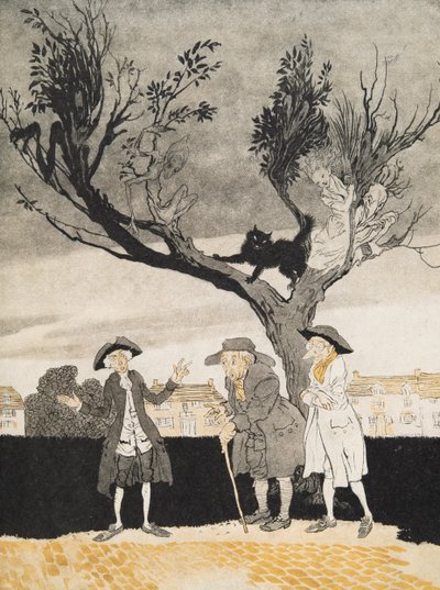 来自Washngton Irving的传说中的睡眠空洞（封面）（1783  -  1859），酒吧。 1928年 作者 亚瑟·拉克汉姆（Arthur Rackham）