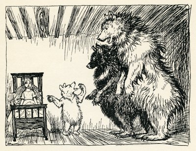 三只熊 作者 亚瑟·拉克汉姆（Arthur Rackham）