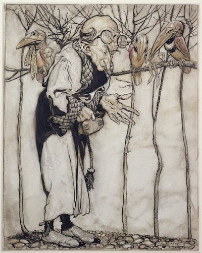 向导，图片来自Arthur Rackhams图书，1913年出版（笔和墨水和纸张上写的） 作者 Arthur Rackham
