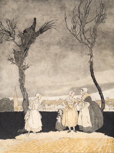 睡眠空心的女人（封面），来自Washngton Irving的传说中的沉睡（1783  -  1859），酒吧。 1928年 作者 亚瑟·拉克汉姆（Arthur Rackham）