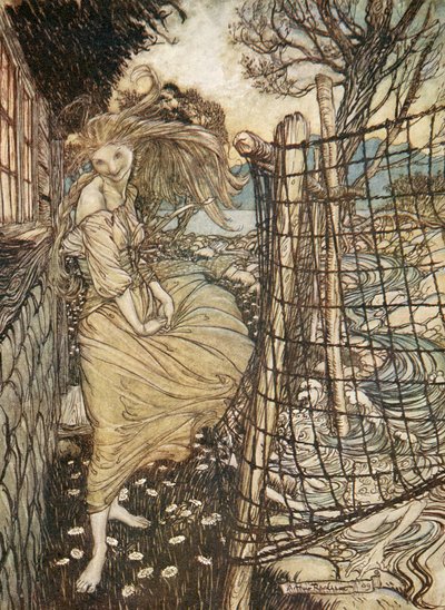 在Friedrich de laMotteFouqué的Undine 作者 Arthur Rackham
