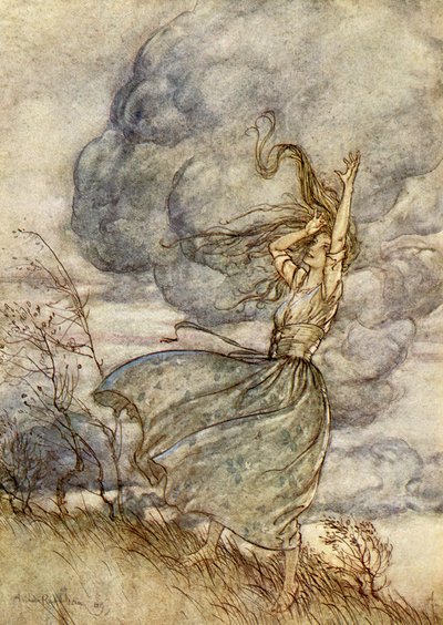 在Friedrich de laMotteFouqué的Undine 作者 Arthur Rackham
