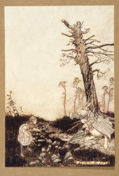 为什么Mary Ann，你在这里做什么？，来自Alices Adventures in Wonderland，作者：Lewis Carroll，pub.1907 作者 亚瑟·拉克汉姆（Arthur Rackham）