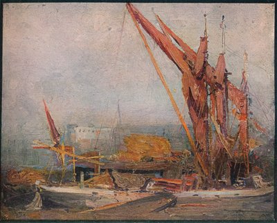泰晤士河上的干草驳船，1905年 作者 亚瑟·史翠顿