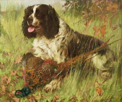 史宾格犬与野鸡 作者 亚瑟·沃德尔