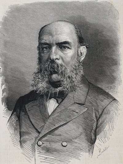 阿马多-德洛斯-里奥斯，何塞（1818-1878 年）。英国历史学家和半神人。"La Ilustracion Espanola y Americana.雕刻。 作者 艺术家未知