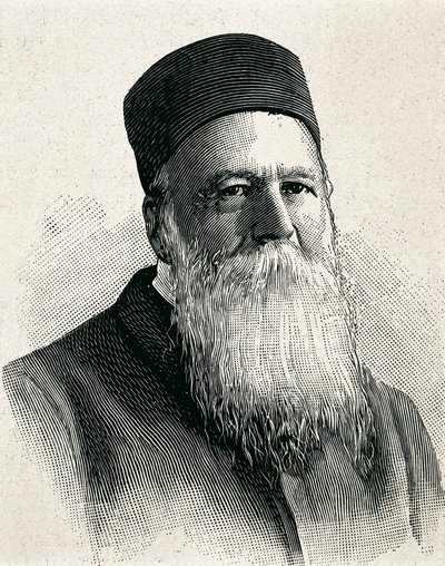 亨利-杜南（1845-1923 年）。红十字会创始人（1863 年）。1901 年获得诺贝尔和平奖。肖像。雕刻。 作者 艺术家未知