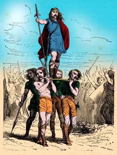 雕刻 - 高卢厨师的盾牌上印有凯旋字样（雕刻） 作者 Artist Unknown