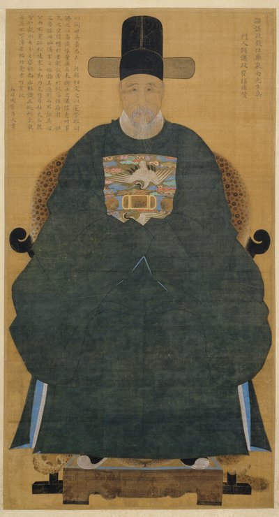 南谷文像（1629-1711 年）（绢本水墨设色挂轴） 作者 艺术家未知