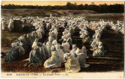 穆斯林的大祈祷，阿尔及利亚。Selva 收藏的明信片。 作者 艺术家未知