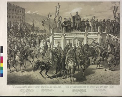 1867 年 6 月 8 日在瘟疫中宣誓 作者 艺术家未知
