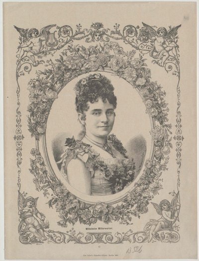 Wilhelmine Mitterwurzer（印刷品） 作者 艺术家未知