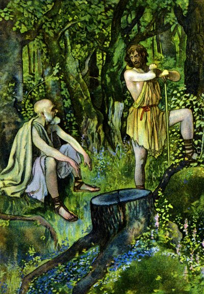 雅典的泰门，威廉·莎士比亚戏剧，约 1880 年（印刷版） 作者 Artus Scheiner