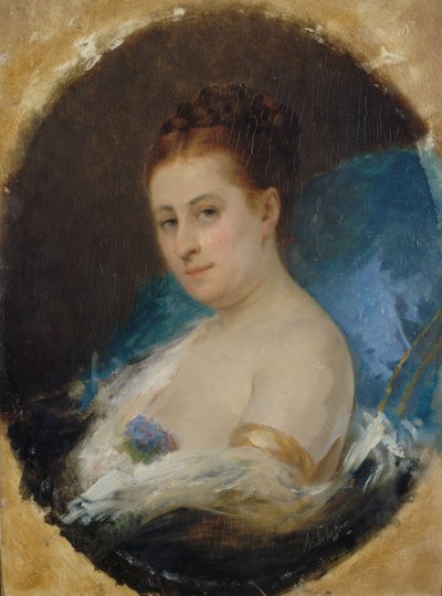 女演员Adelaide Ristori 1822-1906的肖像，约1857年。 作者 阿里·阿诺德·谢弗