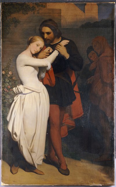 浮士德和玛格丽特在花园里，1846年 作者 艾瑞·谢弗（Ary Scheffer）
