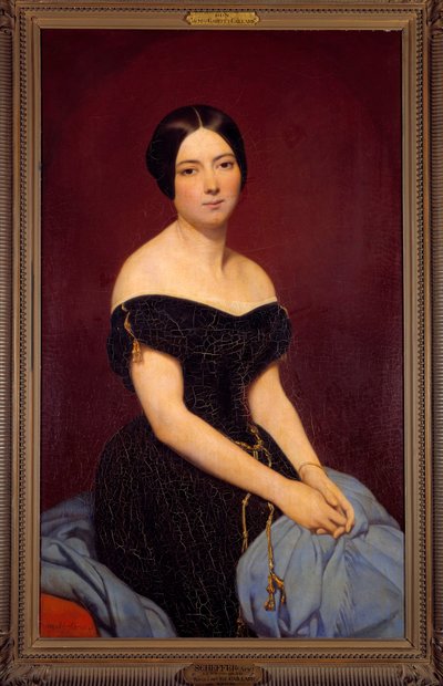 Edmond Caillard nee Sipierre 夫人的肖像 Ary Scheffer (1795-1858) 1842 年作画。 1,18x0,74 m 巴黎，卡纳瓦莱博物馆 作者 艾瑞·谢弗（Ary Scheffer）