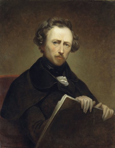 约 1838 年 43 岁时的自画像（布面油画） 作者 艾瑞·谢弗（Ary Scheffer）