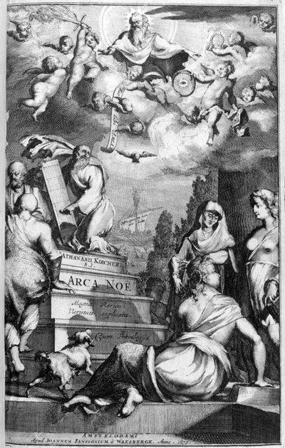Arca Noe的正装，1675年。 作者 阿塔纳修斯·基歇尔