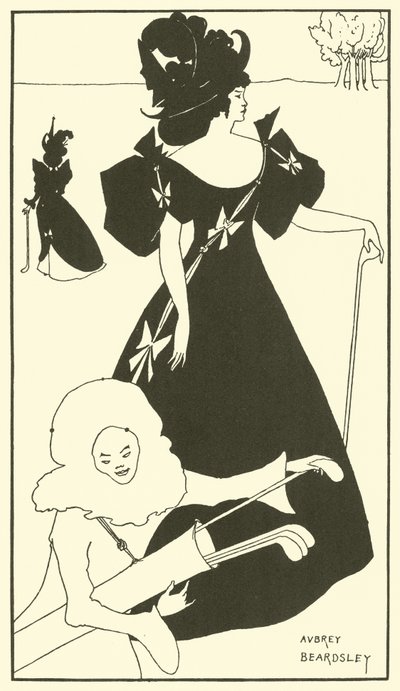 高尔夫球卡的设计（石版画 作者 奥布里（后）比尔兹利