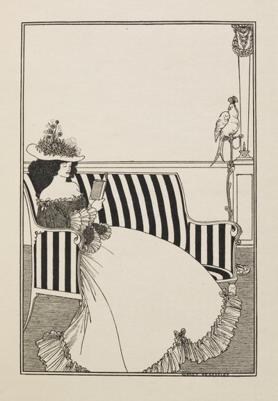 第二本 50 幅绘画作品集的目录封面 作者 奥布里·比尔兹利