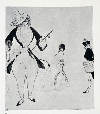 奥布里-比尔兹利（Aubrey Beardsley）（1872-1898）创作的《德阿尔贝特寻找他的理想》。 作者 奥布里·比尔兹利