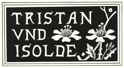 从Aubrey Beardsley的副本“Tristan Und Isolde”的封面设计 作者 奥布里·比尔兹利