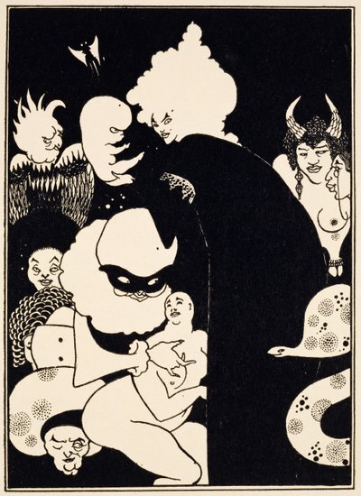 卢西恩的奇怪生物，来自&39;卢西恩的真实历史&39;的插图，c.1894 作者 奥布里·比尔兹利