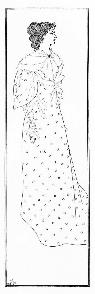 Winifred Emery女士，来自&39;The Yellow Book，Vol。 IV&39;，1894 作者 奥布里·比尔兹利