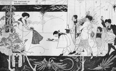 锡加勒夫人诞辰，c1893 作者 奥布里·比尔兹利