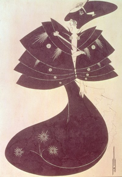 黑角，奥斯卡王尔德的戏剧&39;莎乐美&39;英文版的插图，1894年（钢笔和墨水） 作者 奥布里·比尔兹利