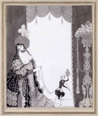 猴子的女人》，1897年。 作者 奥布里·比尔兹利