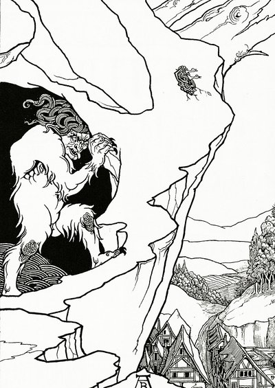 The Landslip，1899年Bjornon的“牧师桑”的主题 作者 奥布里·比尔兹利