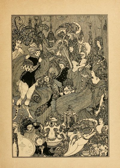 锁的强奸。亚历山大·波普（Alexander Pope）的《洞穴洞穴》插图 作者 奥布里·比尔兹利