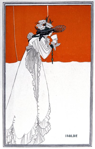 伊瑟尔特（Yseult）喝着Philtre，英格兰，约1900年 作者 奥布里·比尔兹利