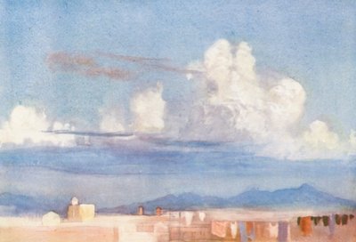 罗马：屋顶上的阿尔卑斯山（彩色石版画） 作者 奥布里·沃特菲尔德