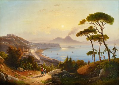 德语：Blick auf den Golf von Neapel 那不勒斯海湾美景 作者 奥古斯特·艾尔伯恩