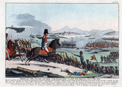 1812年7月15日，俄国人从德里萨的固守营地发起攻击（bataille de la Drissa, Bielorussie 作者 August Friedrich Andreas Campe