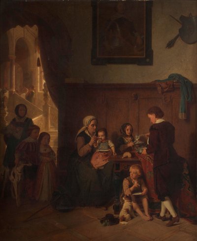 接待贫困家庭 作者 August Friedrich Siegert
