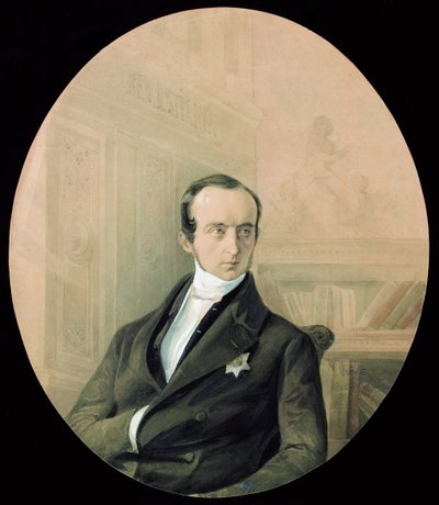 弗拉基米尔-费奥多罗维奇-奥多耶夫斯基王子的肖像，1803-1869年，1840年代末。 作者 August Friedrichovich Petzold