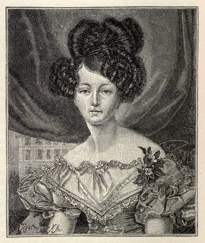 萨克森-魏玛-艾森纳赫的奥古斯塔作为普鲁士的公主，1829年。 作者 August Heinrich Ferdinand Tegetmeyer