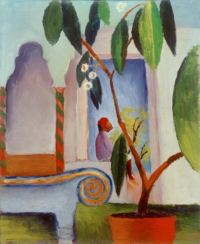 阿拉伯咖啡厅（小土耳其人） 作者 August Macke
